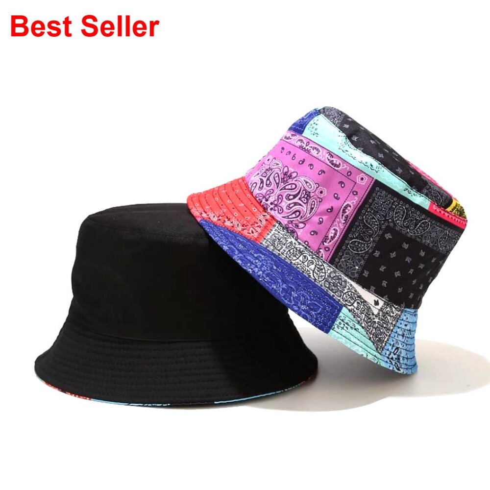 Packable Reversible Cotton Polyester Bucket Hat S… - image 3
